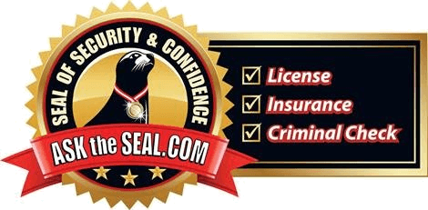 The Seal: licensed, insured, background-checked technicians
